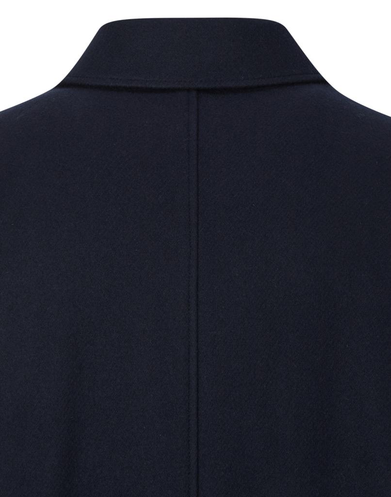 HAZZYS [His] Wool Cashmere Blend Balmacaan Coat Navy