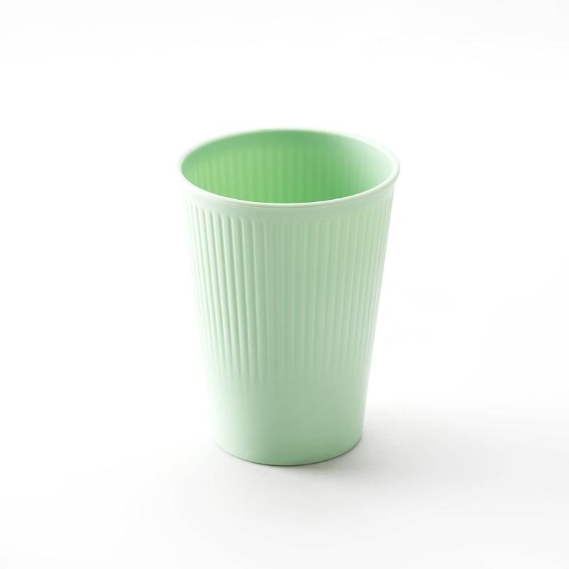 PP-Wasserbecher - Haushalts-Kaffeebecher-Set - Einfacher und kreativer vertikaler Muster-Kunststoff-Wasserbecher - Zahnbürstenbecher - Mundspülbecher