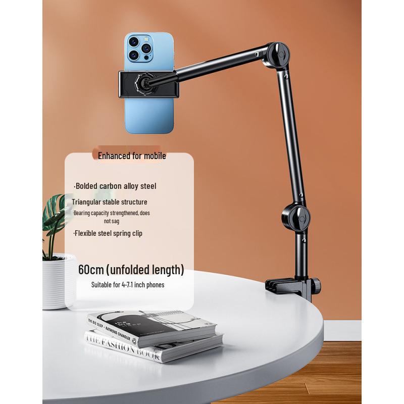 

Adjustable Multifunctional Stand for Mobile, Tablet, and Desktop - Ideal for Overhead Shots, Live Video, and Selfies