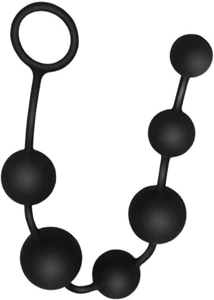 Silicone Anal Beads, 100% Silicone with Gradual Size Increase and Safe Pull Ring - Clean Anal Toy, BPA & Phthalate Free Female Female Sex Toy
