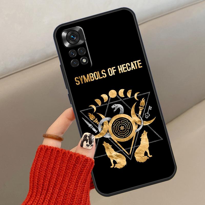 Triple Moon Goddess Hecate Tarot Card Case For Xiaomi Redmi Note 11 12 8 9 10 Pro 8T 9S 10S 11S Redmi 9A 9C 10 10A 10C Cover