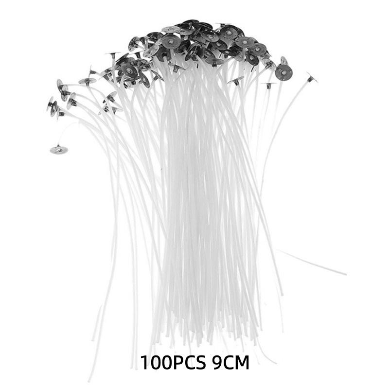 

100PCS 9CM 15CM 20CM Pre-Waxed Candle Wicks for Candle Making Cotton Core Low Smoke for DIY Projects and Crafting