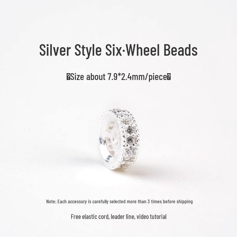 S925 Silver Spacer Wheel Beads for DIY Jewelry - Women's Bracelet Accessories