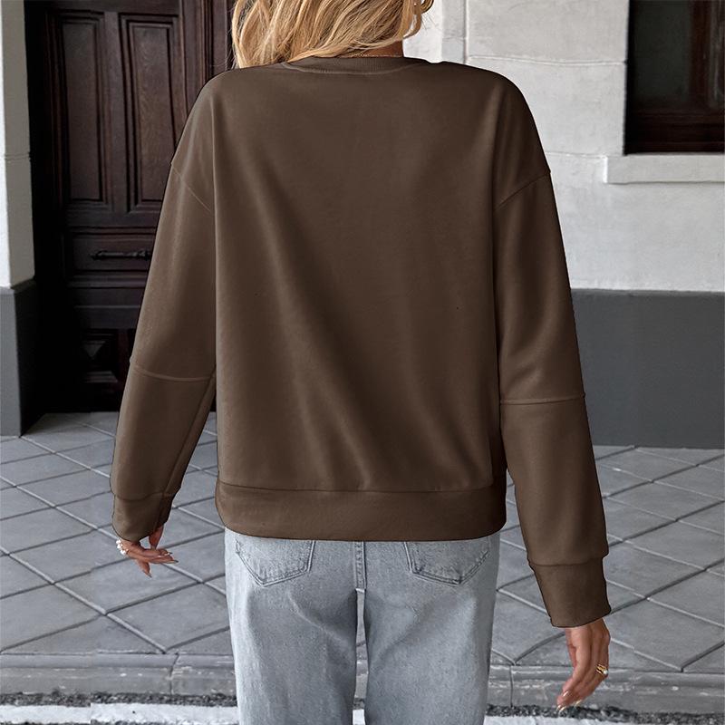 2026 Autumn/Winter European & American Women's Loose Long-Sleeve Retro Bowknot Pullover Hoodie