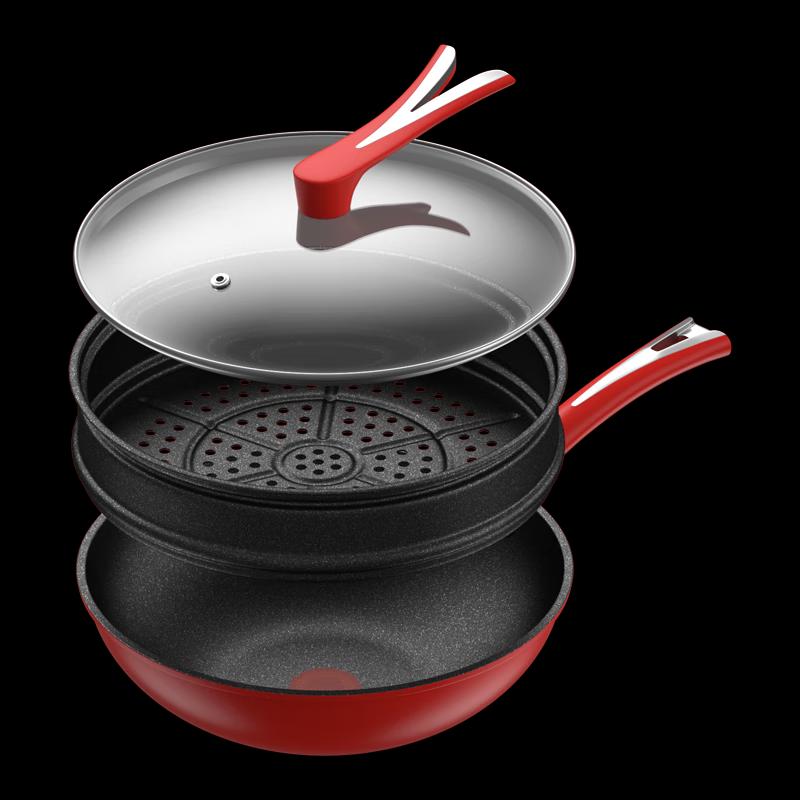 DStt 32cm Fine Iron Stir-fry Wok