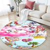 Diddl Cartoon Pattern Round rug,Carpet Rug for Living Room Bedroom Playroom ,Non-slip Floor Mat,Holiday Gifts and Birthday Gifts.