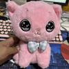 Cartoon Bow Cat Plush Fluffy Animal Stuff Doll Stuffed Toys Pink Cat Plush Toy  Children's Toys