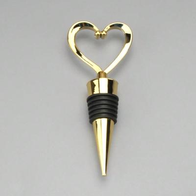 Heart-Shaped Wine Stoppers, Bridal Wedding Favors, Gifts For Guests. Heart-Shaped Wine Stoppers With White Organza Bags, Wedding Gifts