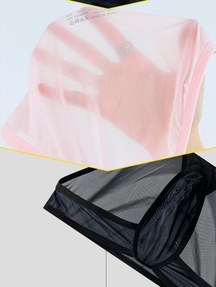 Pánské letní prodyšné trojúhelníkové spodní prádlo z ledového hedvábí s nízkým pasem - Módní, elastické, pohodlné a průhledné.