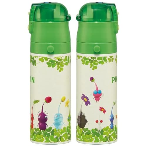 Skater Children's Stainless Steel Water Bottle Direct Drinking 470ml Pikmin Child-friendly Lightweight Type Cold Storage Waterbottle Sports Bottle Cut