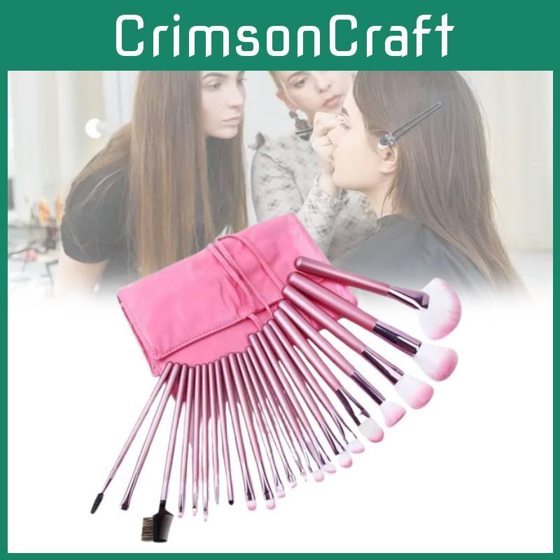 Make-up Pinselset 22 Teile mit rosa Beutel für präzisen Auftrag und Reisebequemlichkeit