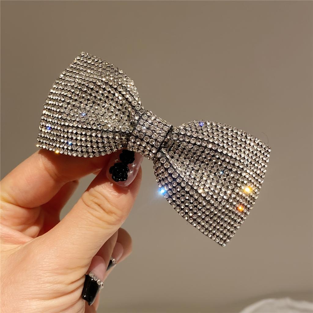 Elegante Damen-Haarspange mit Strass-Schleife, Funkelndes Harz-Design, Ideal für den Alltag & Besondere Anlässe, Perfektes Valentinstagsgeschenk