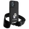 Karl Lagerfeld Klhcp16Ssakcpbk Iphone 16 6.1 Czarny/Black Hardcase Saffiano Karl&Choupette Metal Pin Cbdy Strap