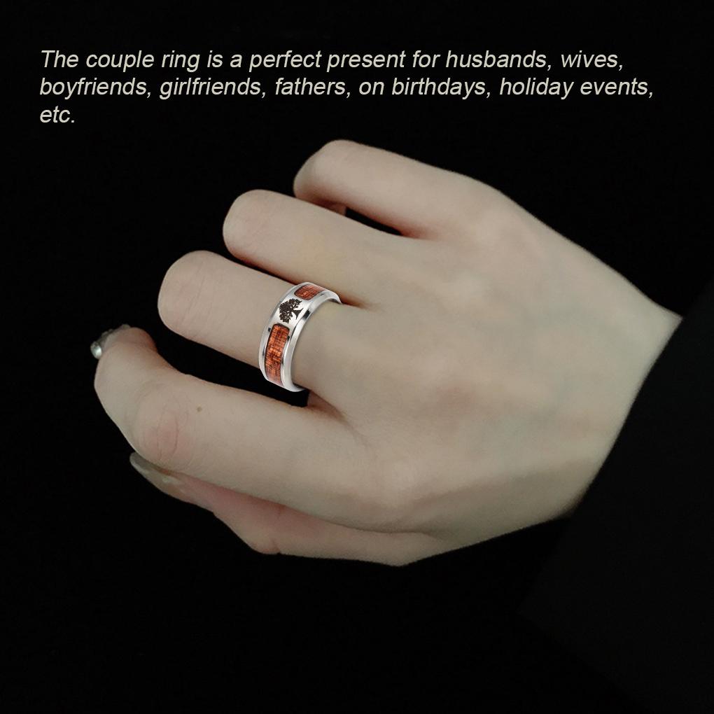 Unisex Bang Men Girls Wife Stainless Steel Father Couple Art Jewelry Hand Women Vintage Gift Ring Wedding Anniversary