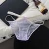 Bowknot Underwear for Women Hollow Lace Underpants Breathable Mesh Flower Lace Panties  Hotel