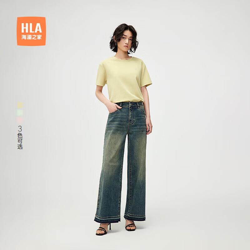 HLA Women s Round Neck Short Sleeve T-Shirt L