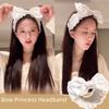 Makeup Bow Headband Double-layered Face Washing Tools Durable Washing Face Hairband  Barber