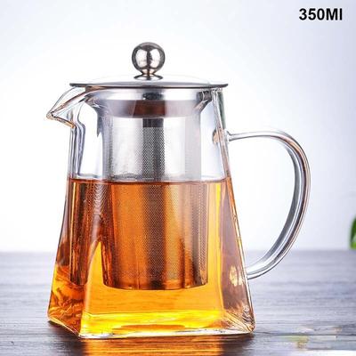 Hitzebeständige Glas-Teekanne mit Edelstahl-Tee-Ei, Filter, Blumenkessel, Kung-Fu-Set, Puer Oolong