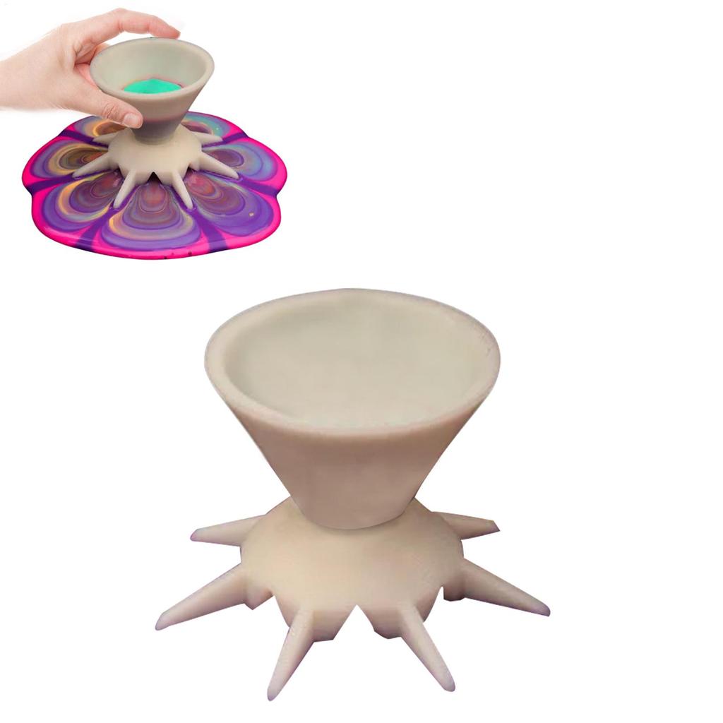 7-Color Split Cup for Acrylic Pouring, Reusable Multi-Channel Painting Tool Creates Stunning Abstract Art Patterns for Beginners