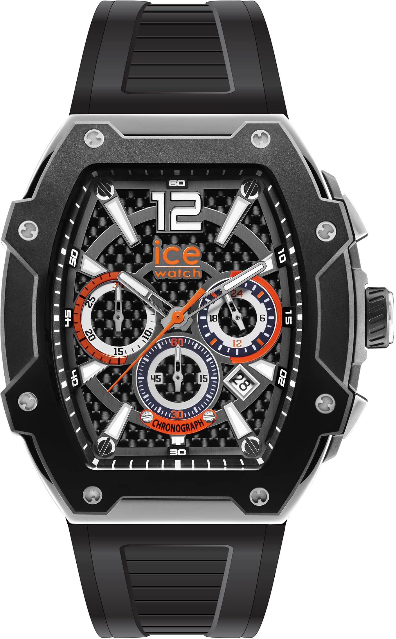 

Authorized Ice-watch Men s Watch 024363 [ICE boliday] Black Silver Steel Large Chronograph