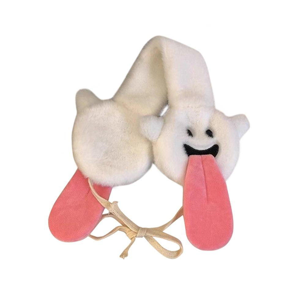Cartoon Ghost Plush Earmuffs Thickened Couple Halloween Gifts Funny Ear Protection  Women