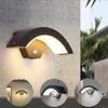 With Motion Sensor Outdoor Curved LED Wall Light  Outside Garden Porch