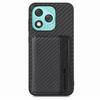 For Honor 400 Lite 5G Case RFID Blocking Carbon Fiber Leather Phone Back Cover with Card Holder