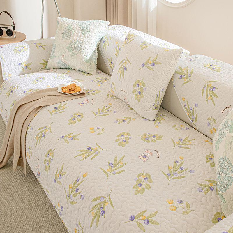 

Подушка для дивана из чистого хлопка 3 м Нескользящая 2025 Новое поступление Большая Трехместная Четырехместная Антистатическая Круглый год Нейтральный хлопок Корейский стиль Guo language rabbit 70 * 70cm