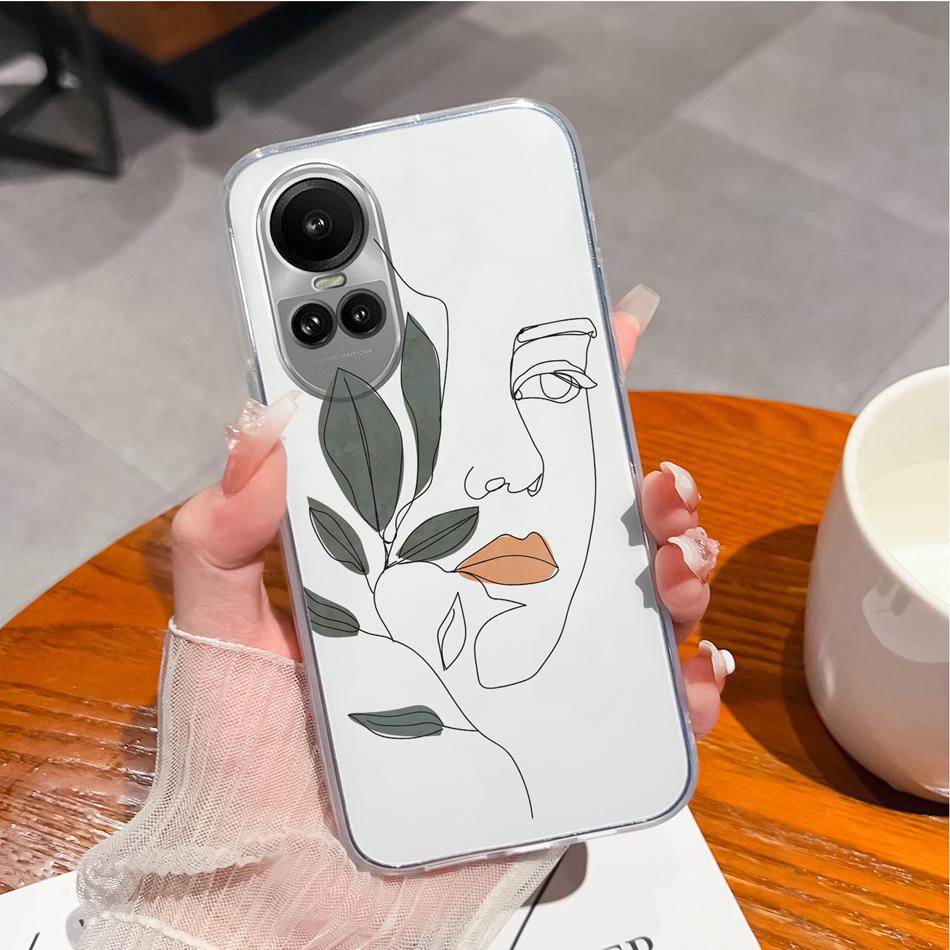 Case For Oppo Reno 10 Pro 5G Special Soft Silicone Transparent Anti Drop Phone Cover For Oppo Reno10 10Pro Back Shell Funda Capa