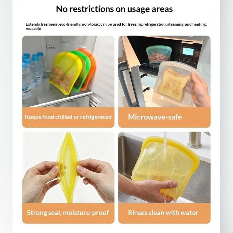 Silicone Storage High-Temperature Food Storage Leak-Proof And Odor-Proof Non-Toxic For Household Kitchen Refrigerators