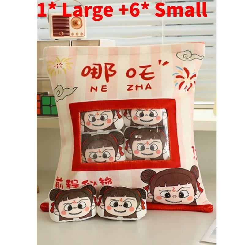 

Plush Zha Ne Toy Stuffed Doll Cartoon Bedroom Decoration Kids Gift Cotton Pp красный