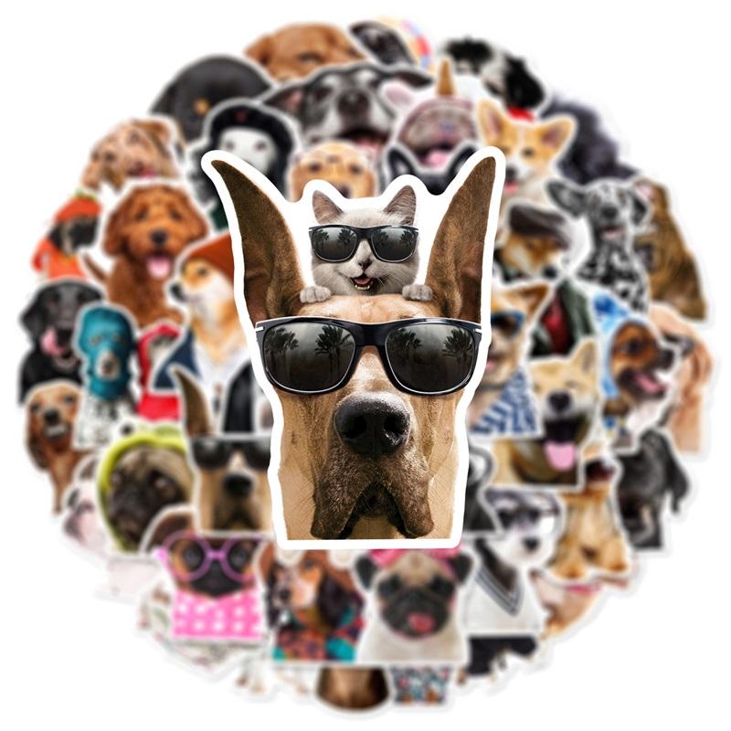 10/30/50PCS Kawaii Dog Hat PVC Sticker Aesthetic DIY Decoration Scrapbooking Accessories Stationery School Supplies