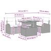 Garden Sofa Set with Storage 6 pcs Black Poly Rattan
