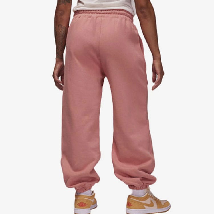 Jordan Knitted Sweatpants Women's Pink Moderate Cuffed Pants FB5114-618