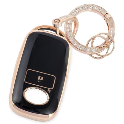 YANMW Key Case, Key Cover, Key Holder, Smart Key Case, TPU, Cute, Gold Black, Gold Black