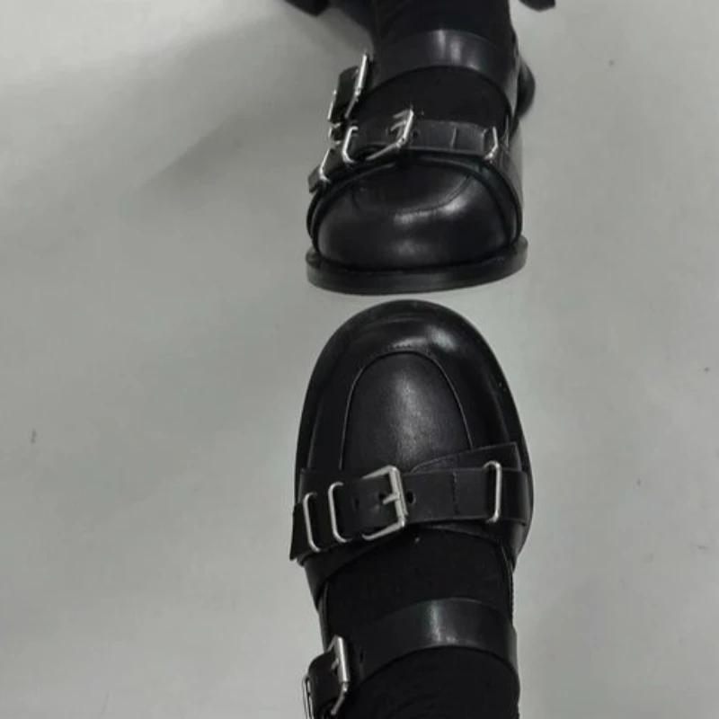 Fashion Ladies Shoes on Sale 2024 New One-word Buckle Women's Pumps Spring Solid Mary Jane Shallow Mouth Mid Heel Dress Pumps Women