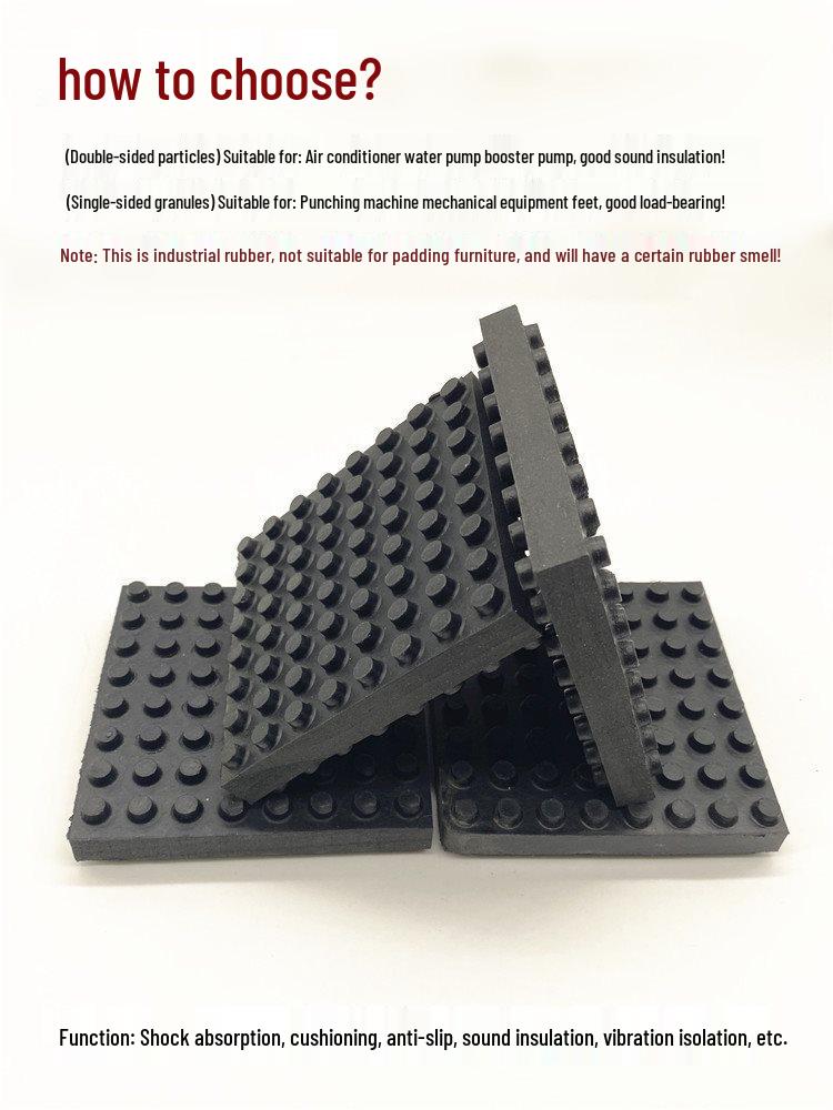 Anti-Slip Rubber Pad for Vibration Damping and Soundproofing In Machinery and Appliances