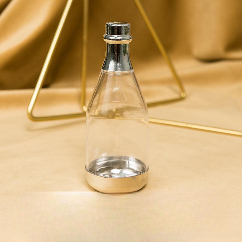 10pcs Personalized Wedding Gift Wedding Candy Box Transparent Champagne Bottle Plastic Champagne Bottle Small Candy Box Gift 45X115mm