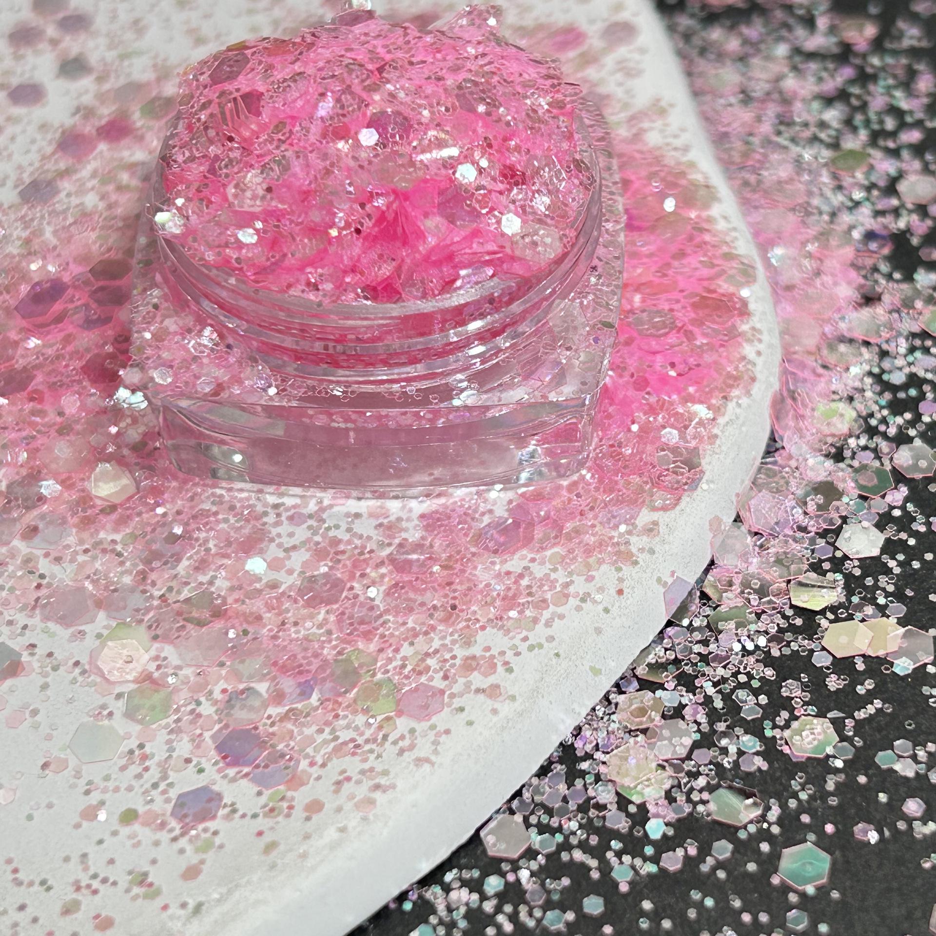 

Взрывной Блеск Переливающийся Серебряный Глиттер-Секвенс для Нейл-арта, DIY-поделок и Аксессуаров 30 ml - about 18 grams