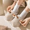 New Style Cotton Shoes for Women's Indoor Thick-soled Anti-slip and Warm Couple Plush Slippers