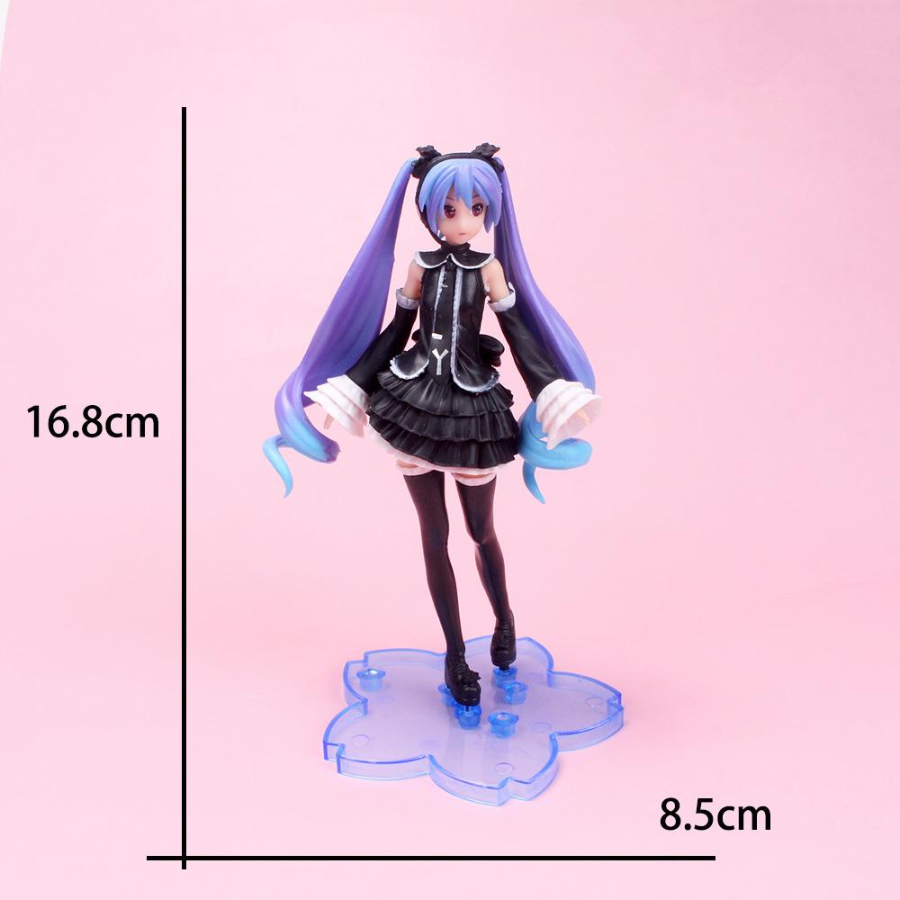 Hatsune Miku Anime Puppe Rosa Sakura Hatsune PVC Action Puppe Sonoko mit Kaninchen Halten Kuppel Mädchen Schönes Mädchen Modell Sammlung Spielzeug