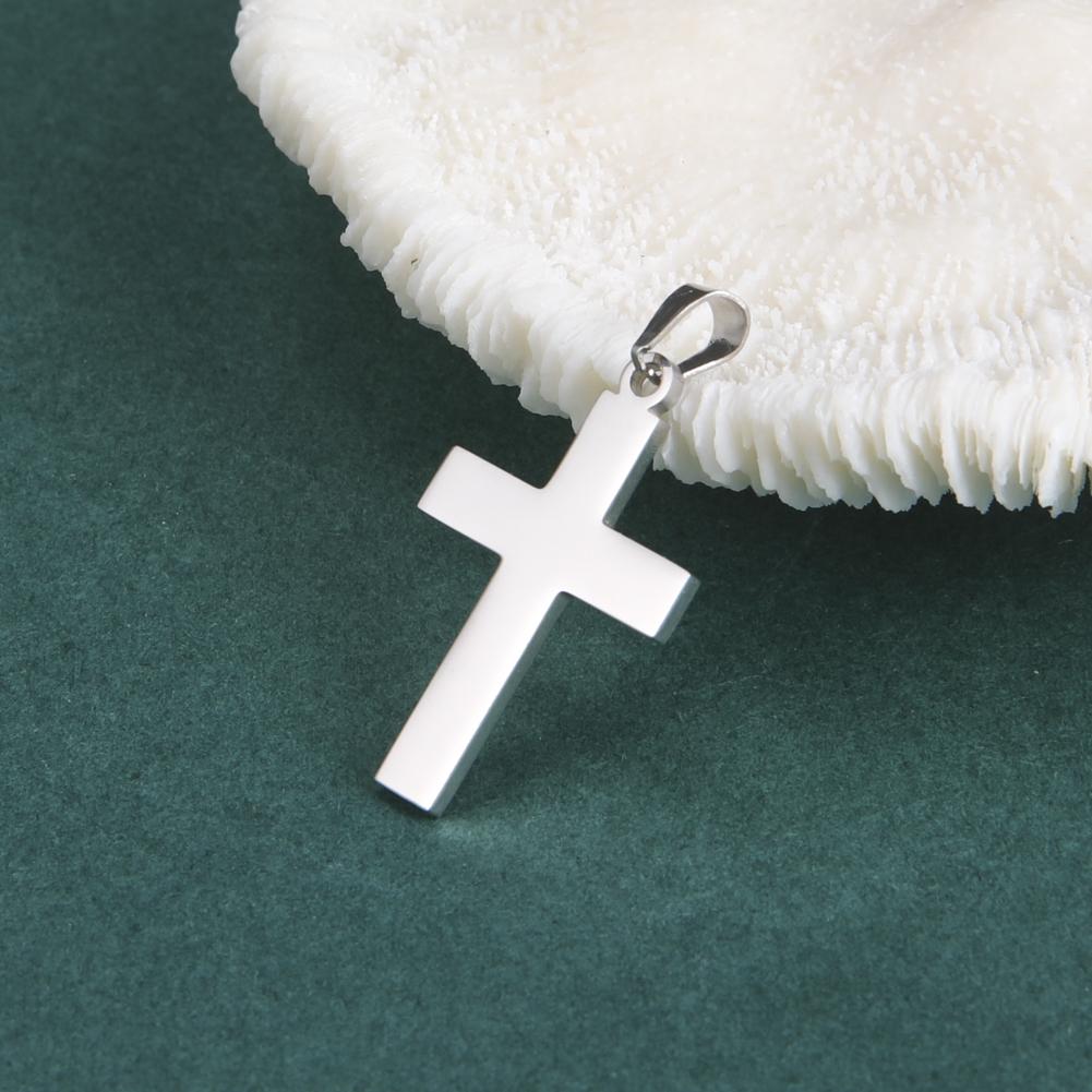 Dawapara Kreuz-Anhänger Amulett Anhänger Edelstahl DIY Zubehör für Schmuckherstellung Halskette Ohrringe Schlüsselanhänger