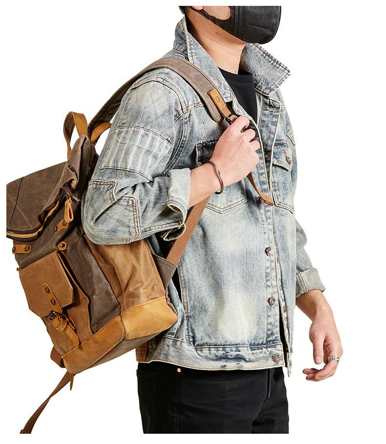 Xintang Men's Distressed Denim Jacket - Trendy Cool Loose Fit Workwear