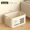 Rectangular Plastic Storage Box with Lid - Home Organizer for Snacks and Sundries