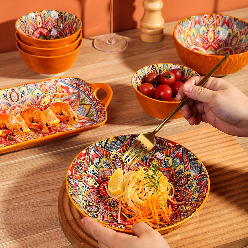 Ru Han Underglaze Ceramic Serving Plate