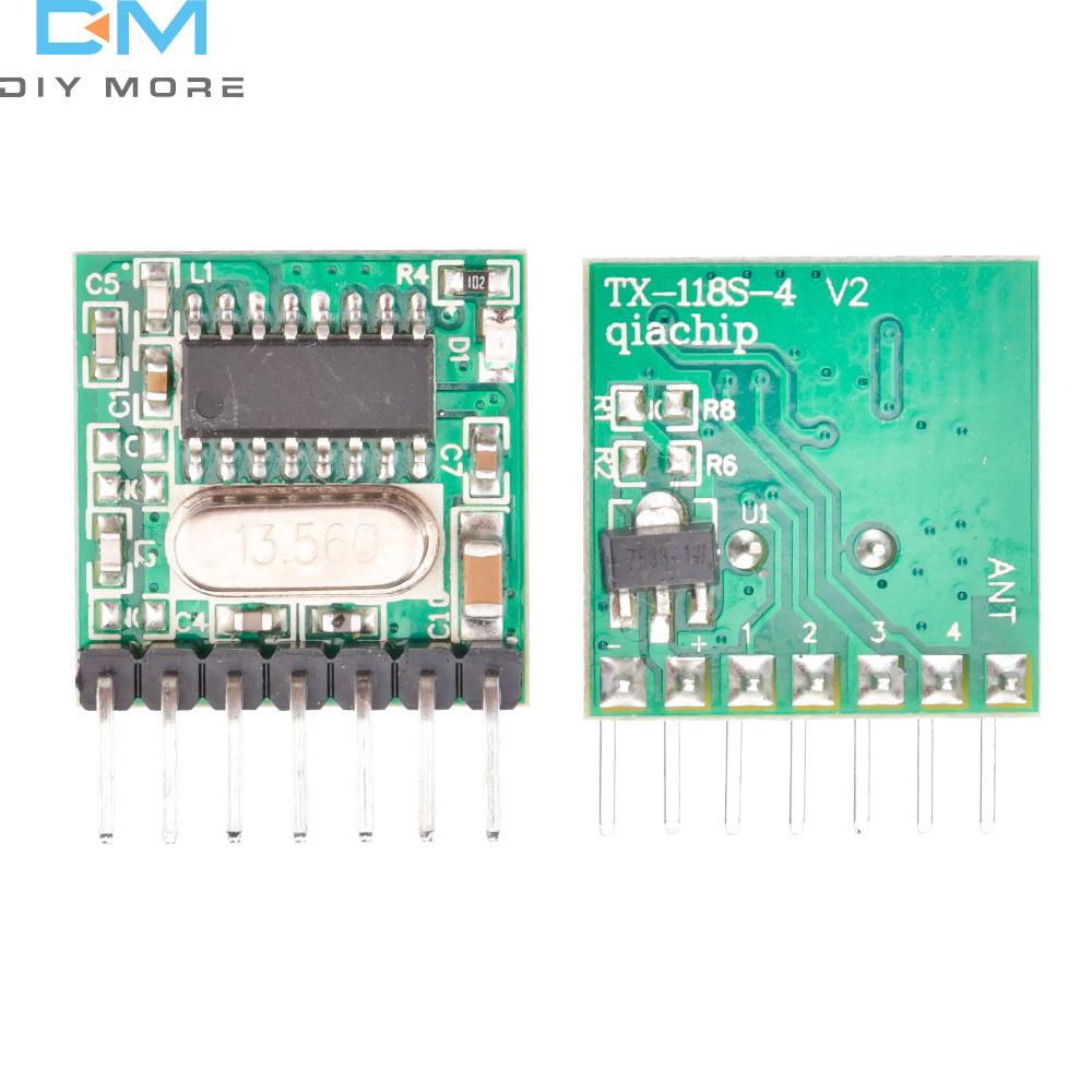 1PCS DC3.3-5V 433mhz Wireless Coding Receiver/Transmitter Decoding Receiver Module 4 CH Output for 433Mhz Remote Controller DIY