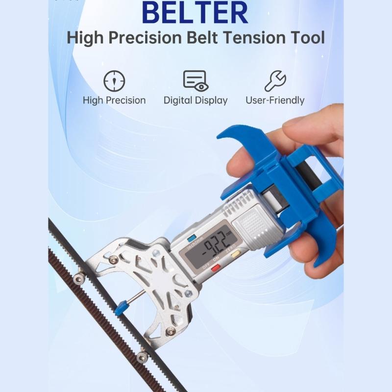 Belt Tension Tool Aluminum Belt Tension Measuring Device  Digital Display for Accurate Belt Calibration Lightweight