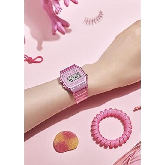 Casio wristwatch Collection F-91WS-4JH Pink