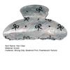 Hair Claw for Women Bow Print Hair Clip Pearlescent Texture Shark Hair Claw