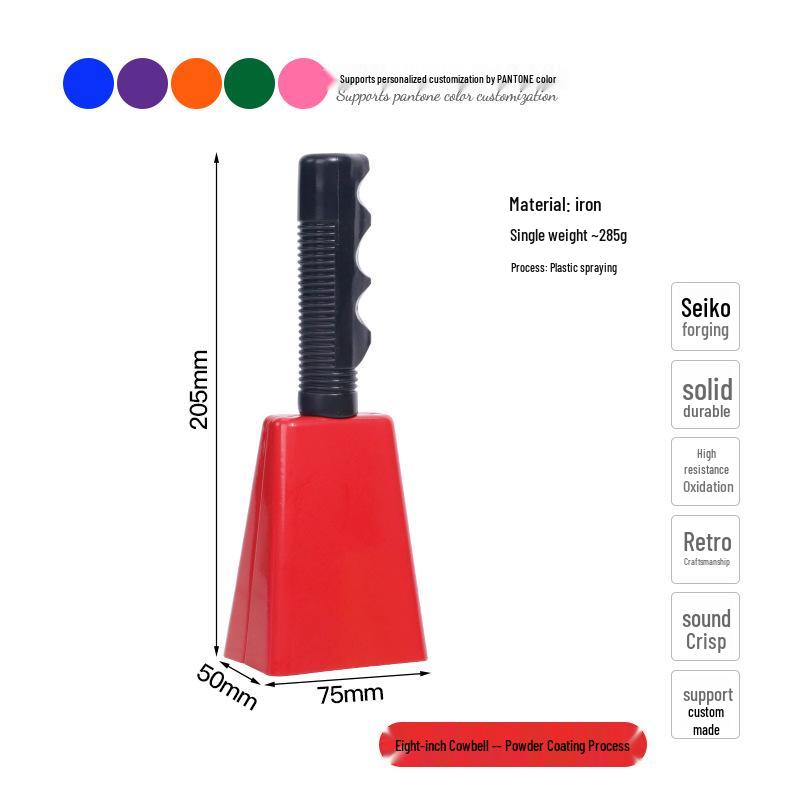Three-Inch & Four-Inch Hand-Cranked Cowbells - 13 Colors, Perfect for Parties and Handicrafts